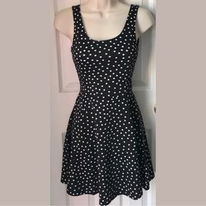 Black/white polka dot skater dress. Size 2.